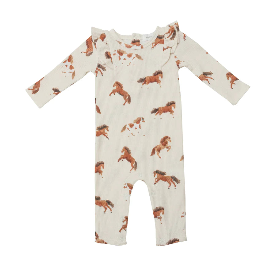 Angel Dear Horses Ruffle Romper
