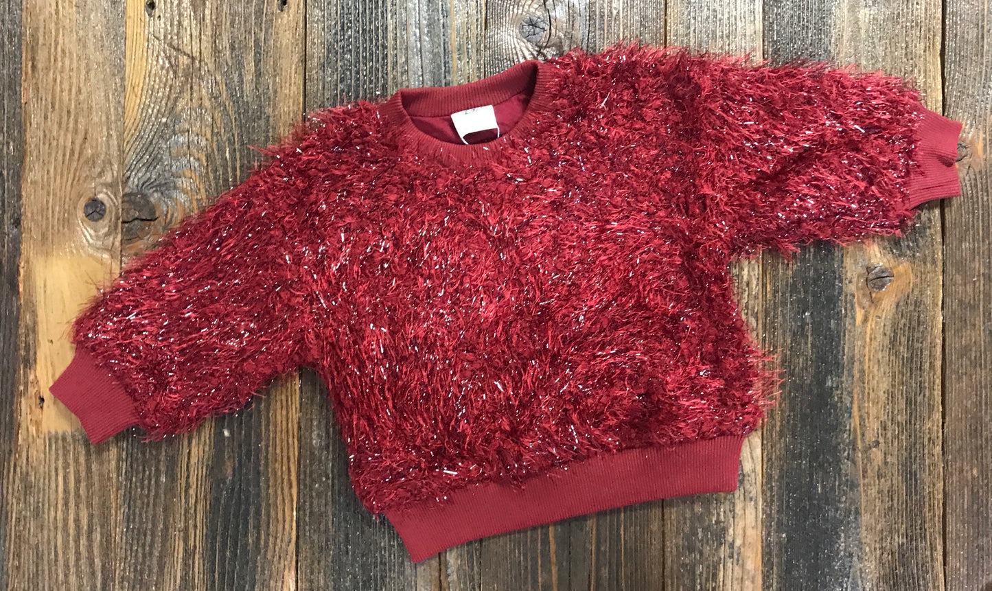 M.L.K. Burgundy Shiny Sweater