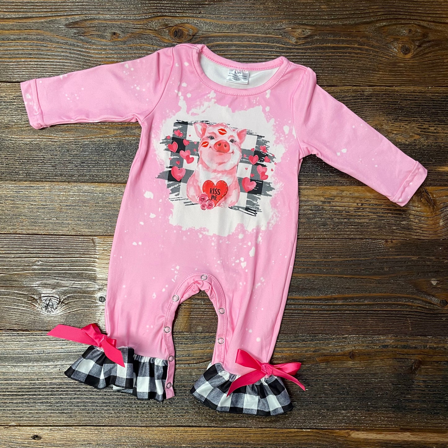 Kiss Me Pig Romper