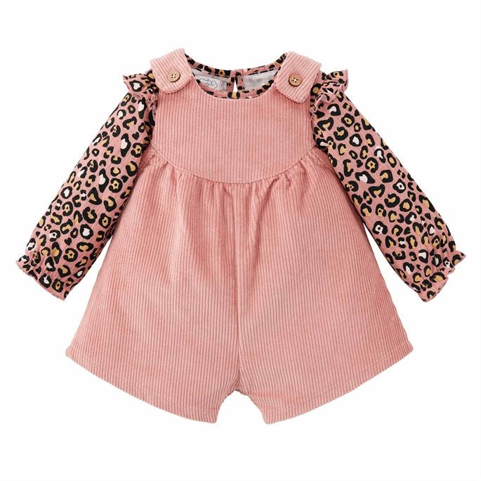 Mudpie Leopard Overall Set
