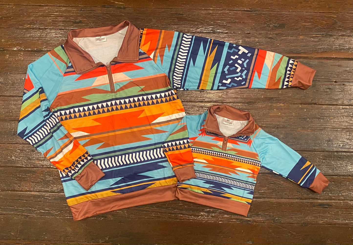Turquoise Aztec Pullover