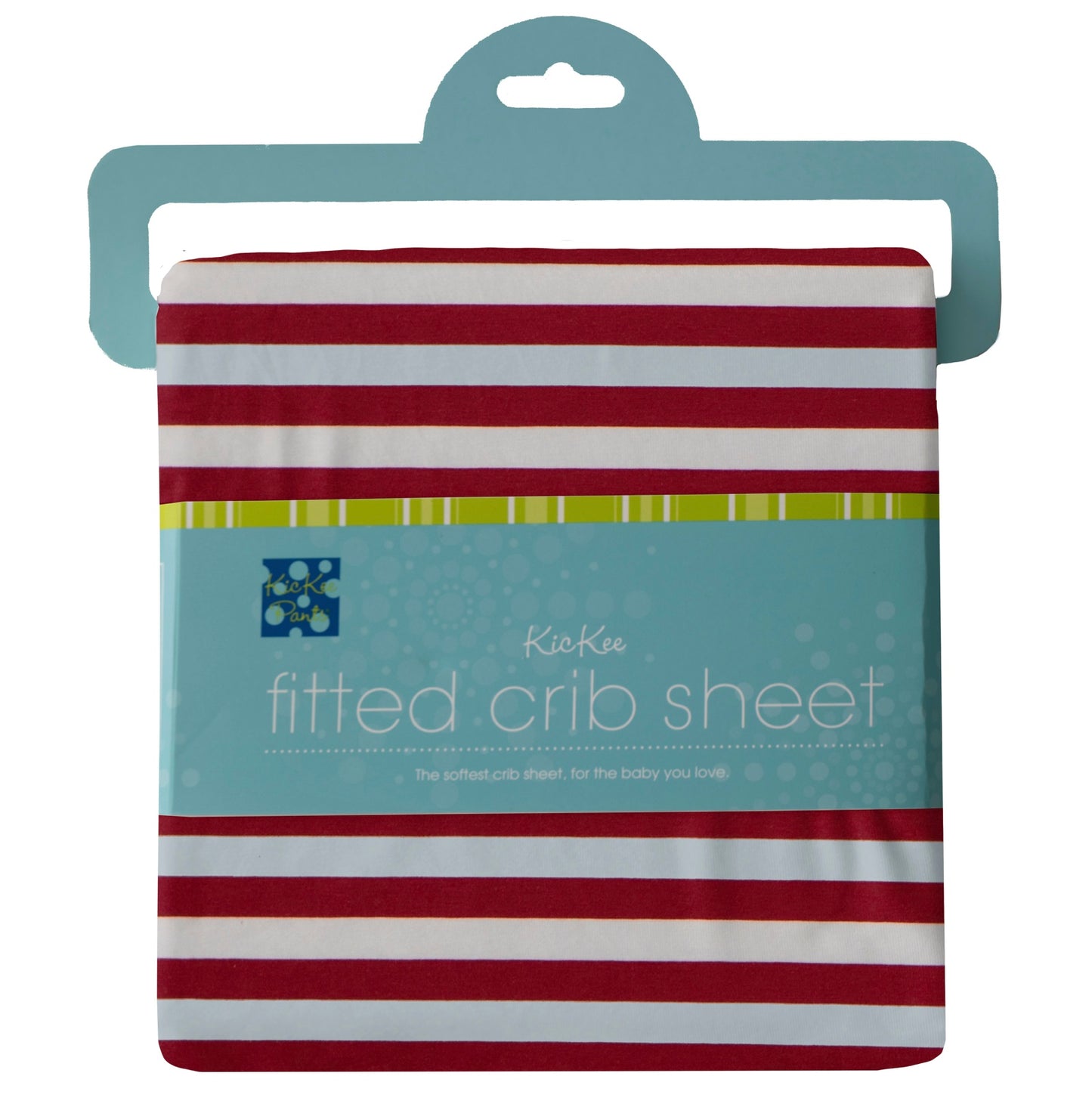Kickee Pants Playground Stripe Print Fitted Crib Sheet