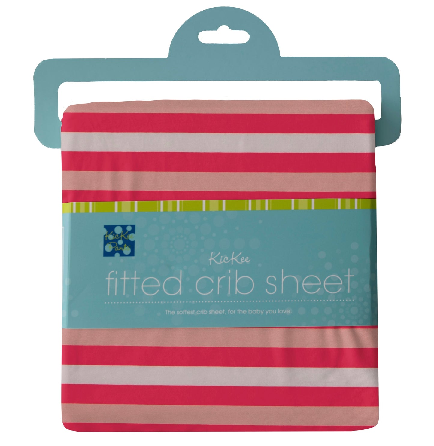 Kickee Pants Hopscotch Stripe Print Fitted Crib Sheet