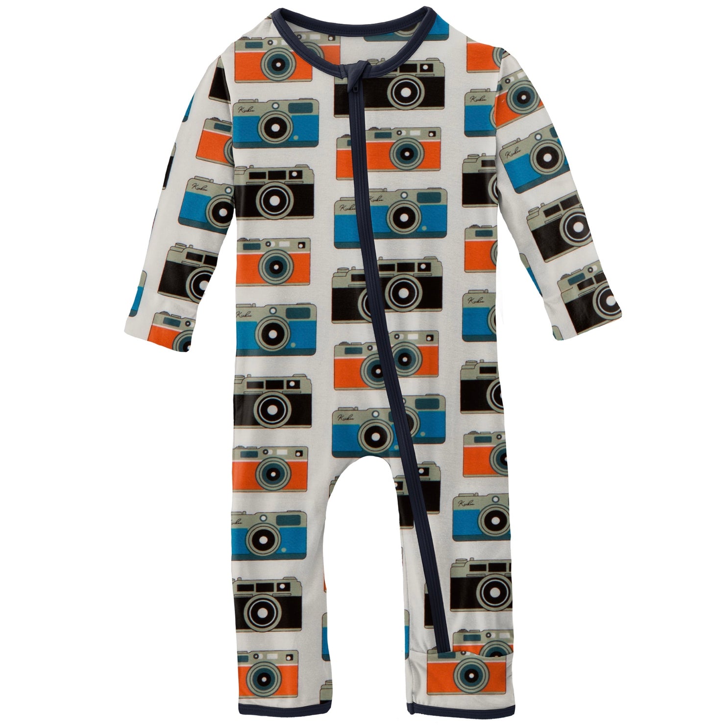 Kickee Pants Mom’s Camera Print Coverall with Zipper