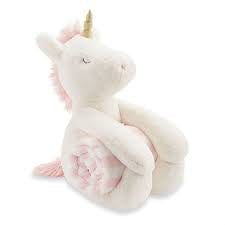 Mudpie Unicorn Plush With Blanket
