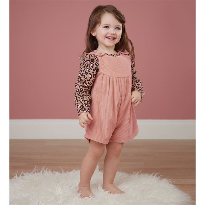 Mudpie Leopard Overall Set
