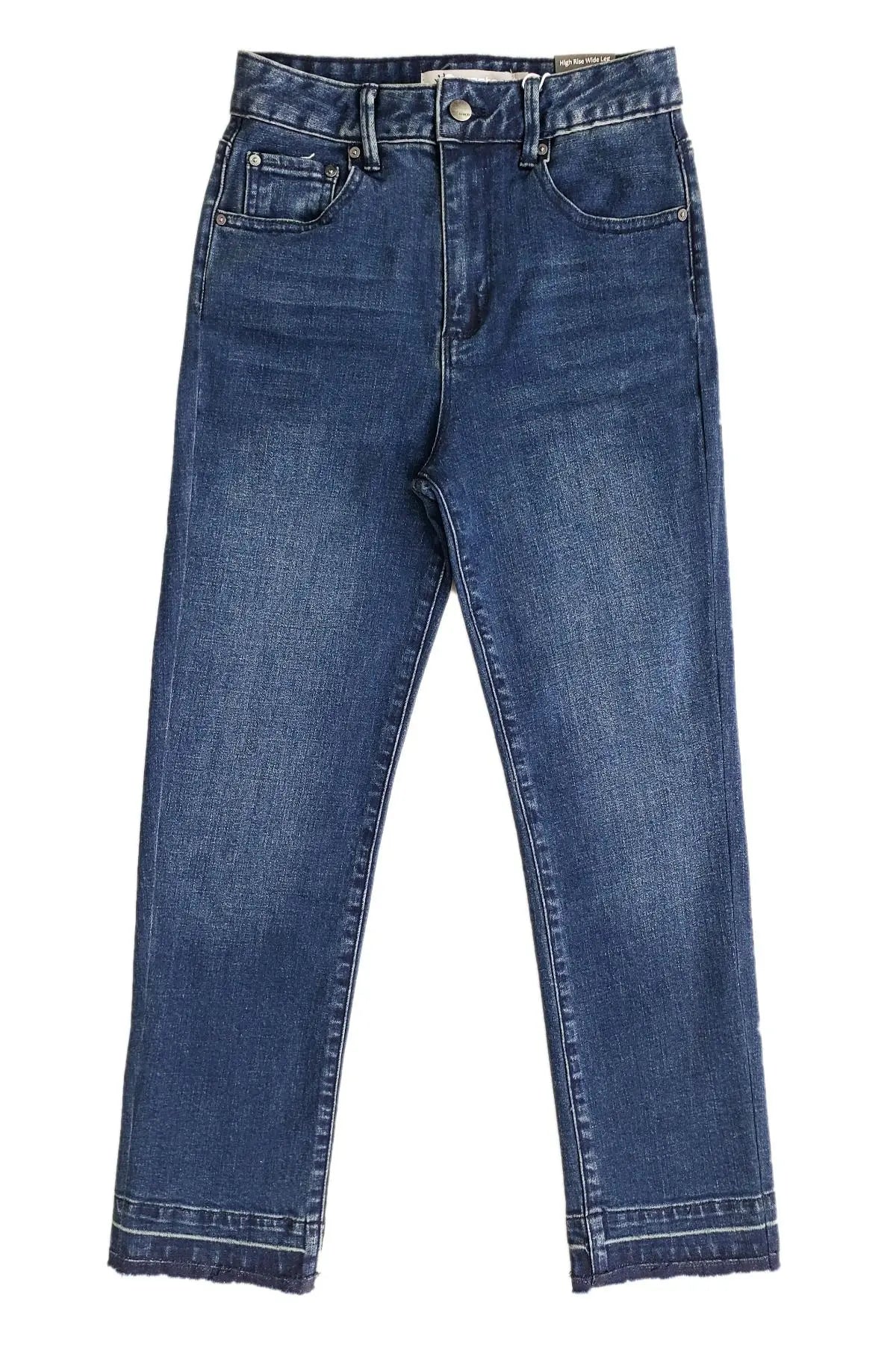 Tractr High Rise Crop Straight Jean 27330 *