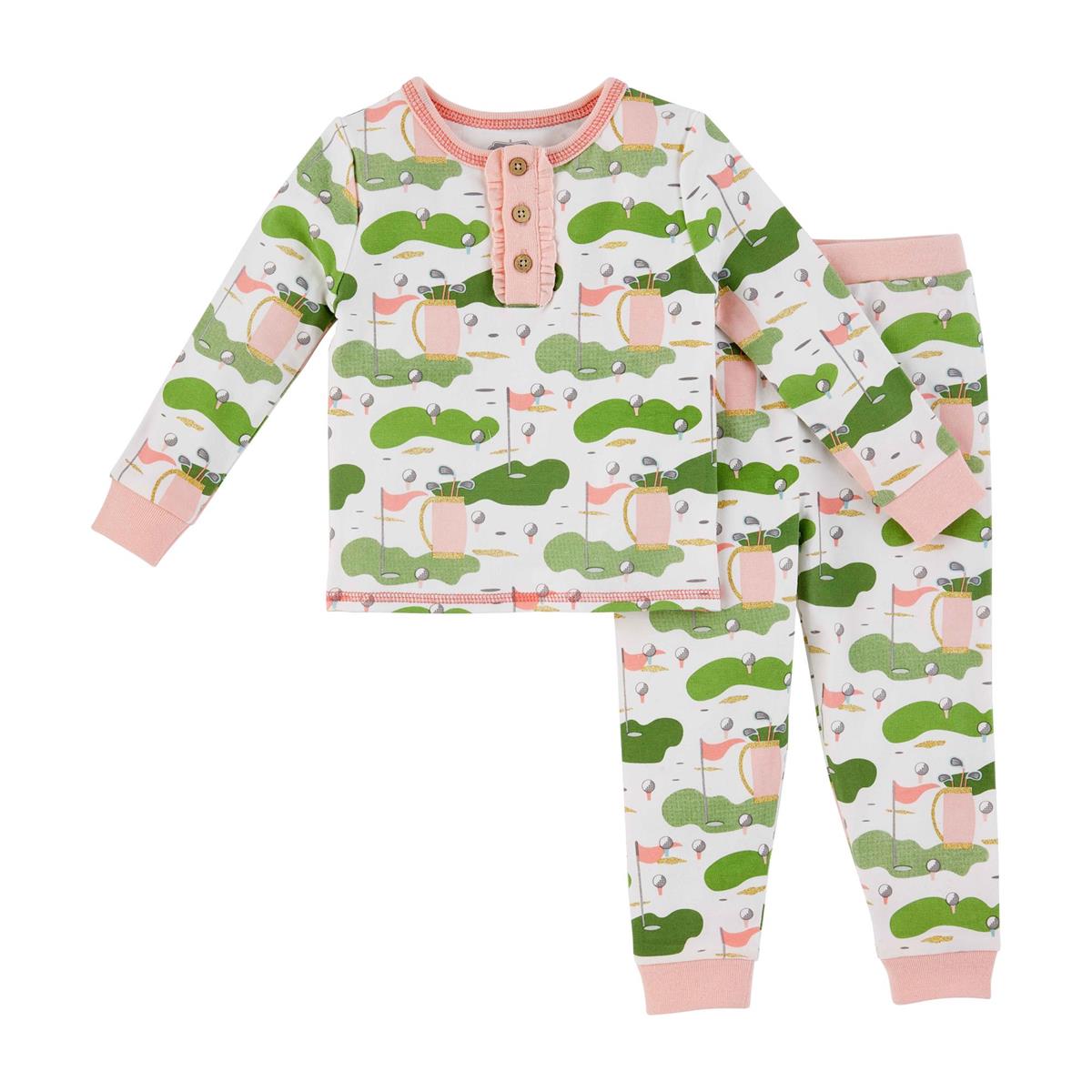 Mudpie Pink Golf Pajama Set