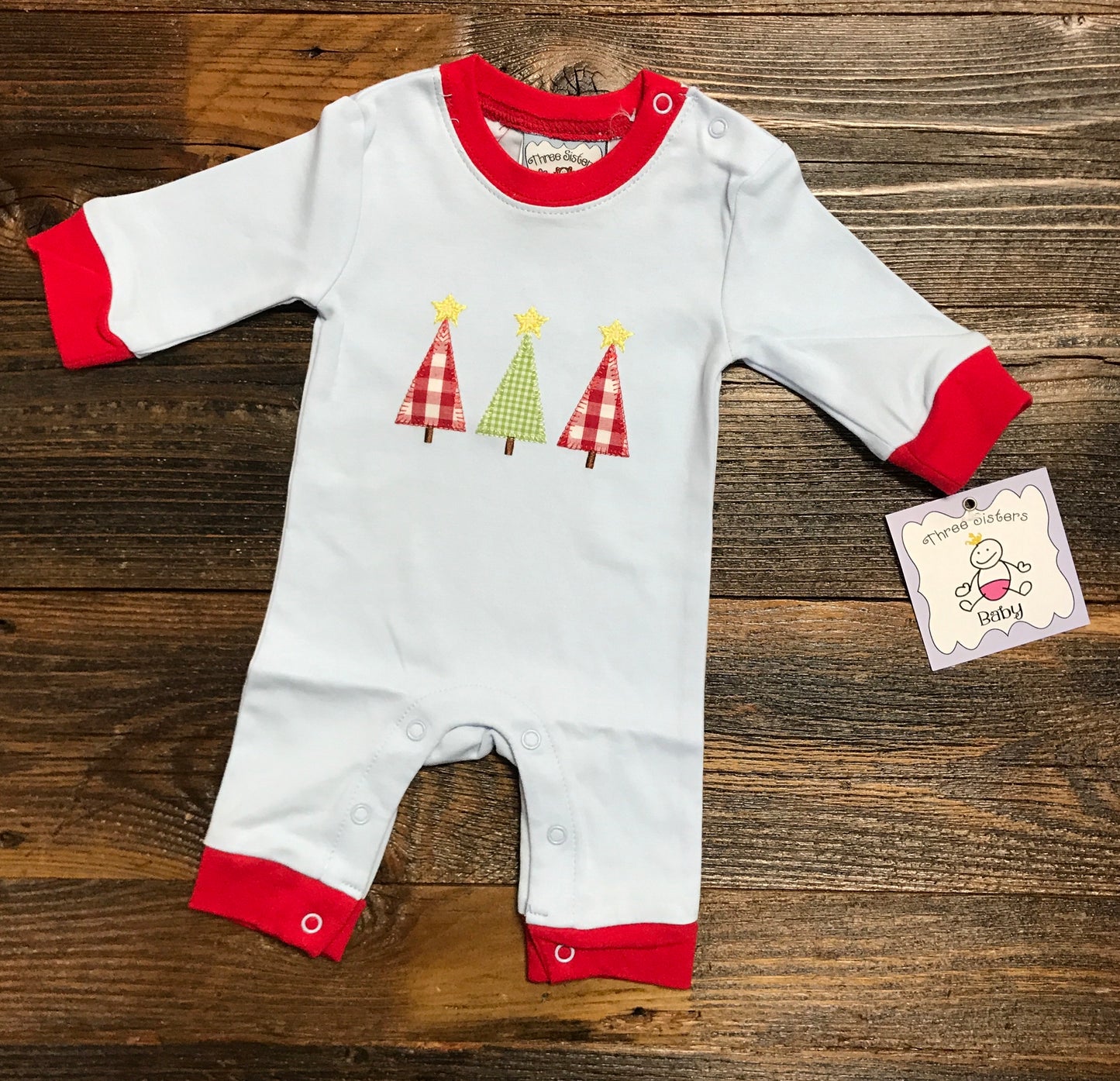 Three Sisters Oh Christmas Tree Boy Romper