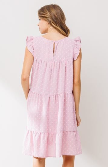 Oddi Lilac Dot Babydoll Dress 14764