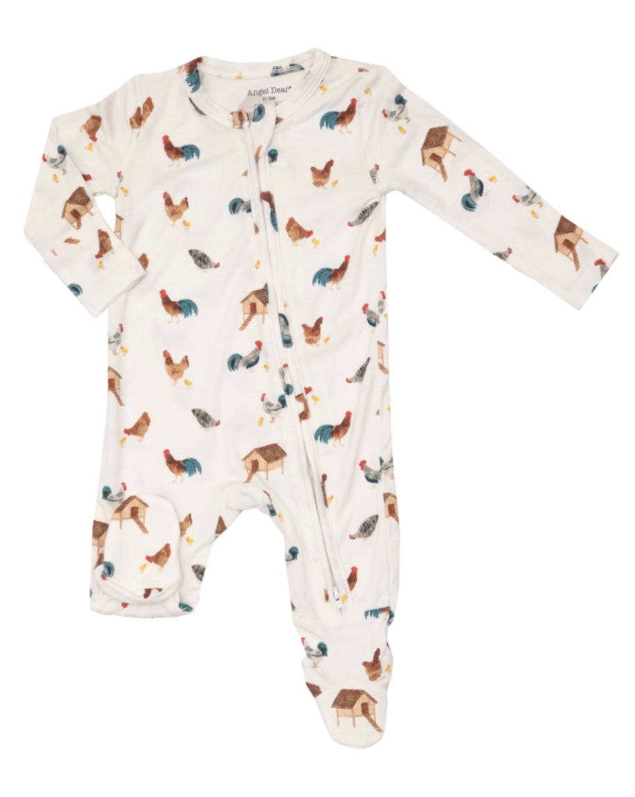 Angel Dear Chicken Coops 2-Way Zipper Footie