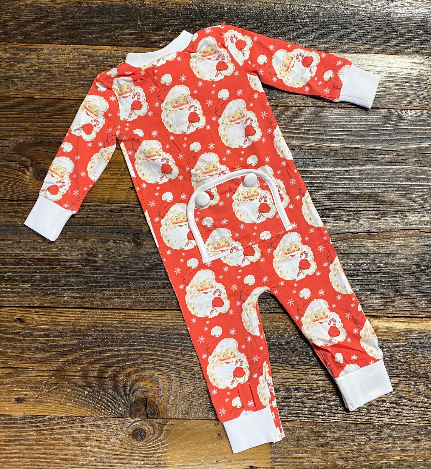 Three Sisters Santa Knit Boys Romper
