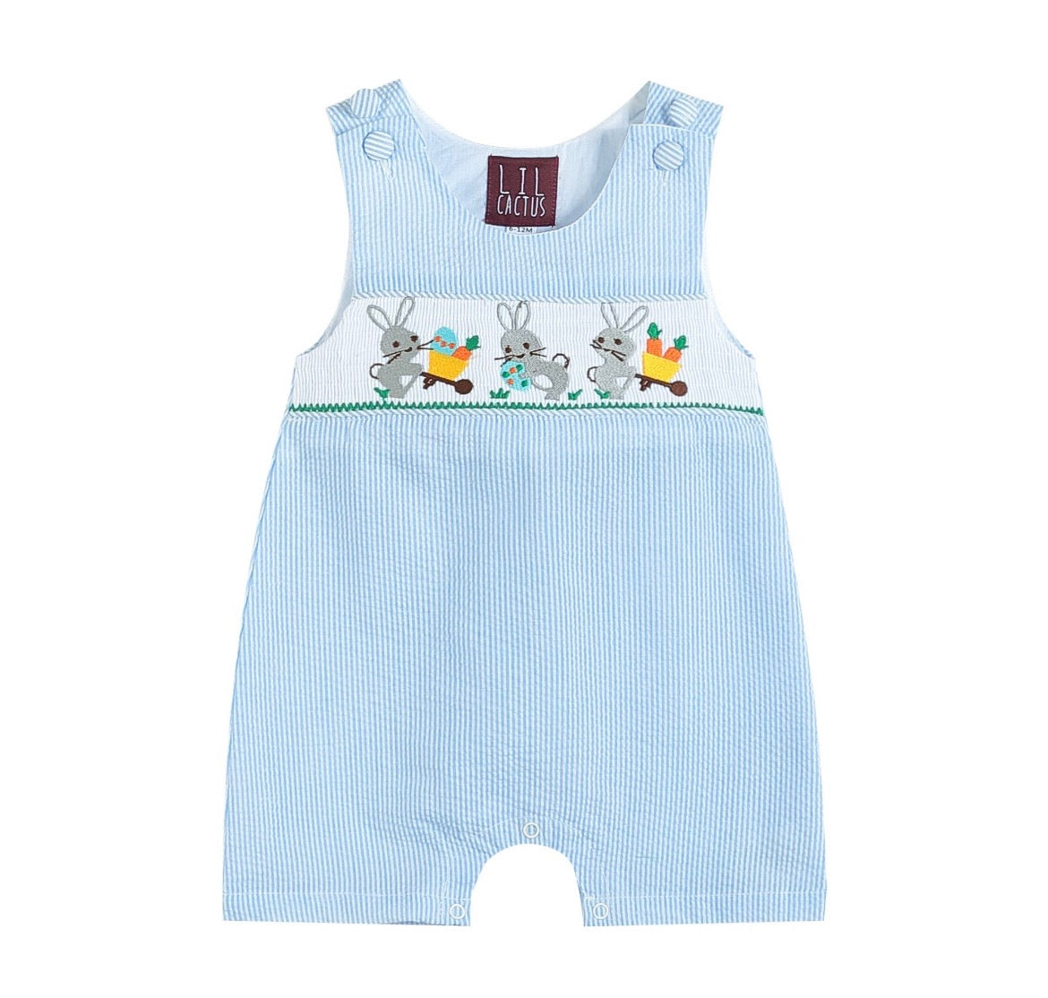 LC Seersucker Bunnies Romper