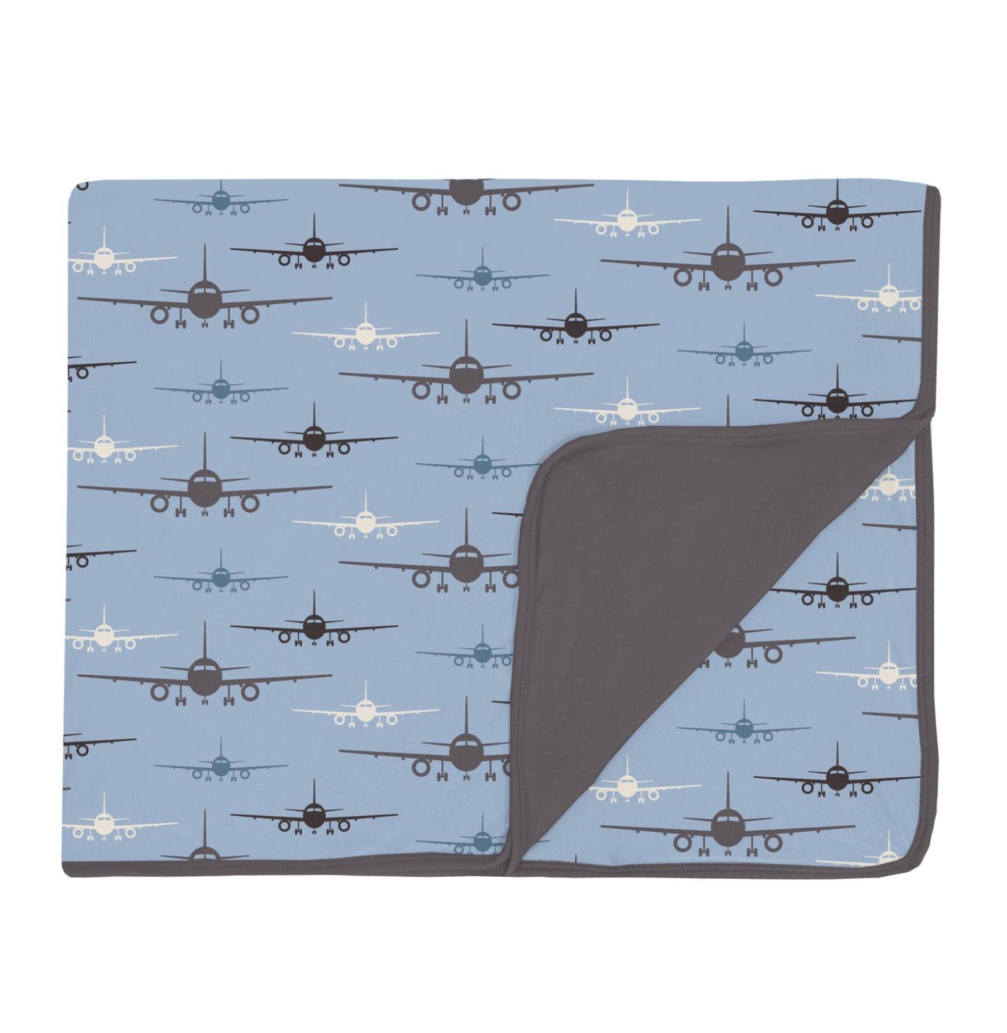 Kickee Pants Pond Airplanes Print Toddler Blanket