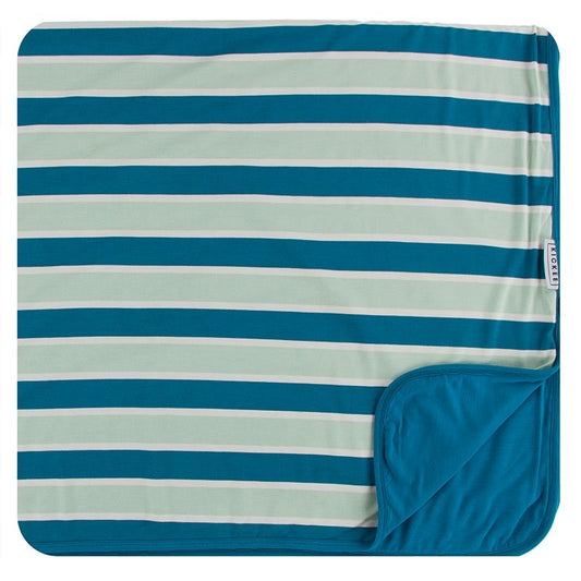 Kickee Pants Seaside Cafe Stripe Print Toddler Blanket