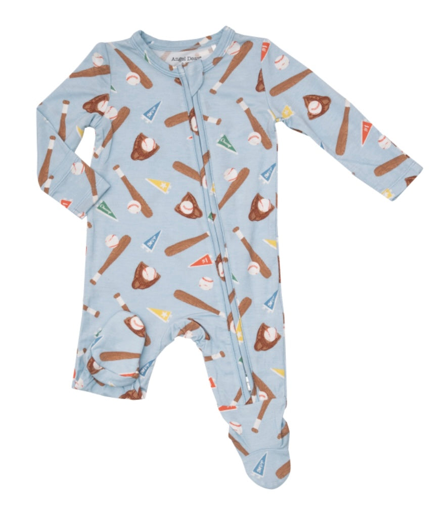Angel Dear Baseball 2-Way Zipper Footie