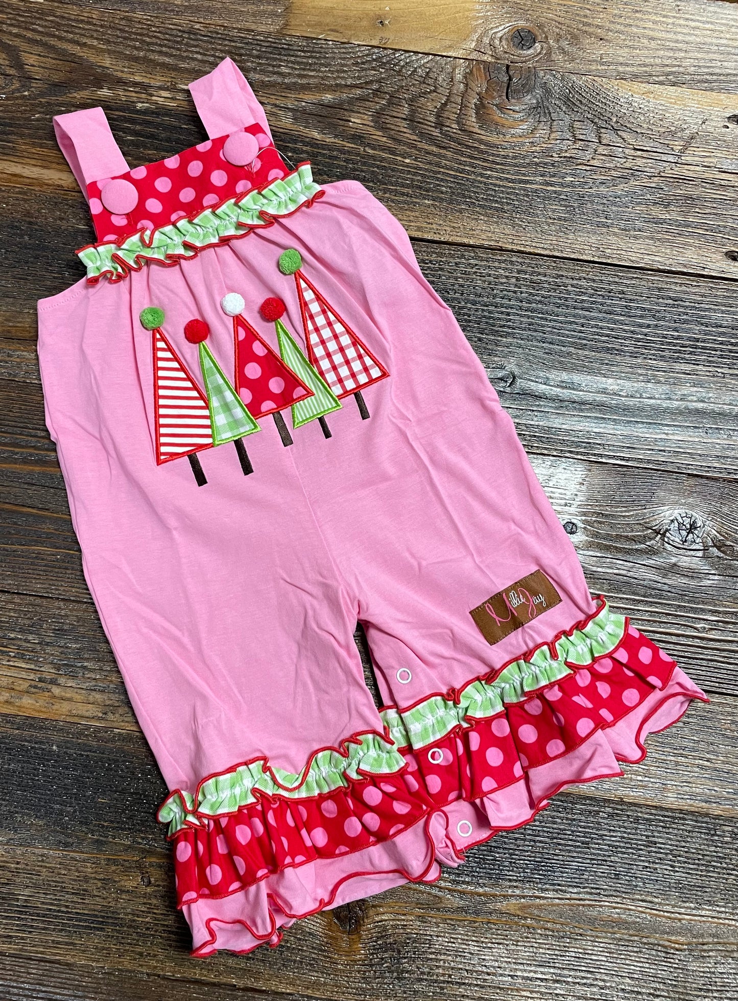 Millie Jay Christmas Tree Applique Romper