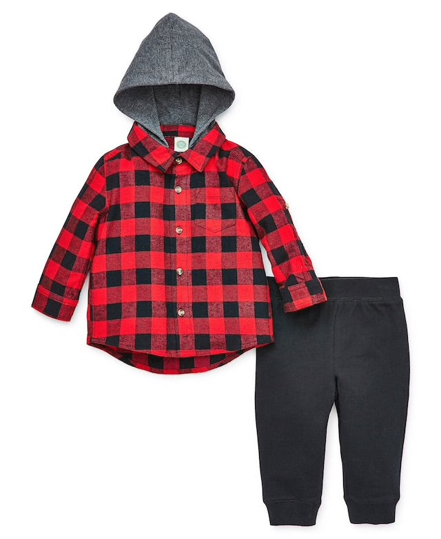 LM Flannel Hooded 2 Pc