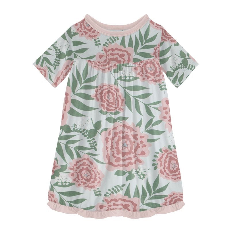 Kickee Pants Fresh Air Florist Print Classic Short Sleeve Swing Dress