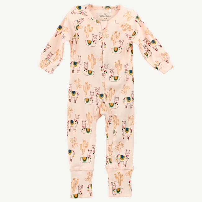 Oliver & Rain Llama & Cactus Unionsuit