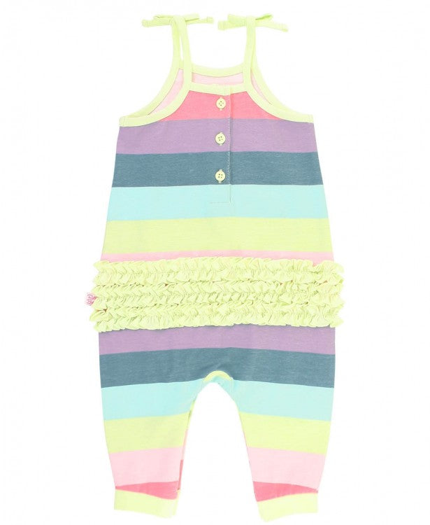 RuffleButts Delightful Rainbow Full Length Romper