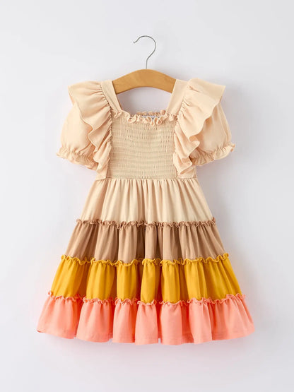 Fall Bohemian Ruffle Dress