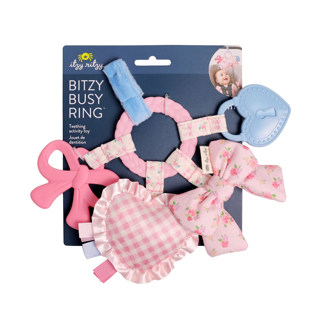 Bitzy Bow Busy Ring Teething Activity Toy