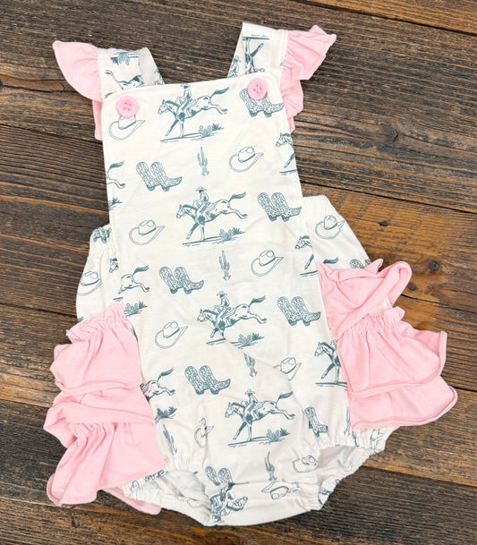 Pink Cowboy Ruffle Bubble
