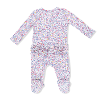 Angel Dear Elizabeth’s Garden 2 Way Ruffle Back Zipper Footie