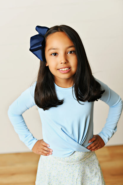 Swoon Active Blue Knot Top