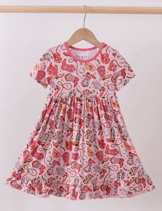 Pink Cowgirl Bamboo Dress