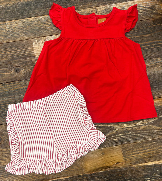 Millie Jay Red Finley Short Set