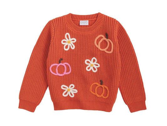 Mudpie Pumpkin Flower Sweater