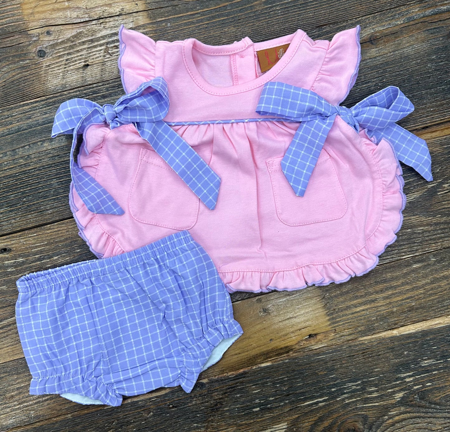 Millie Jay Harlow Pink & Purple Tie Bloomer Set