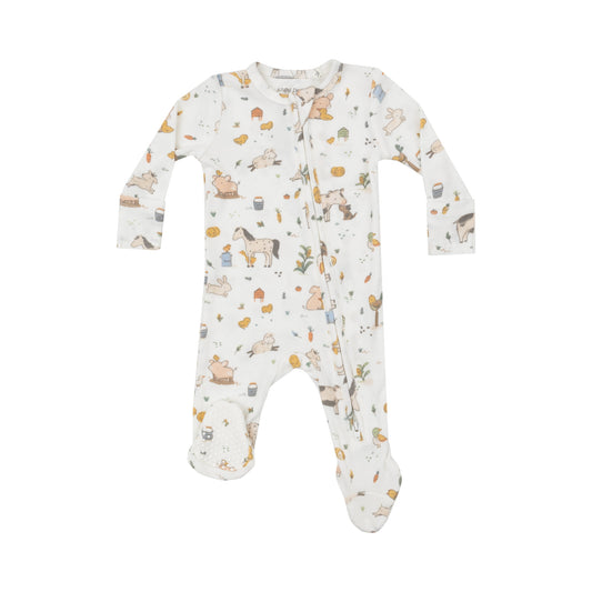 Angel Dear Farm Babies 2 Way Zipper Footie