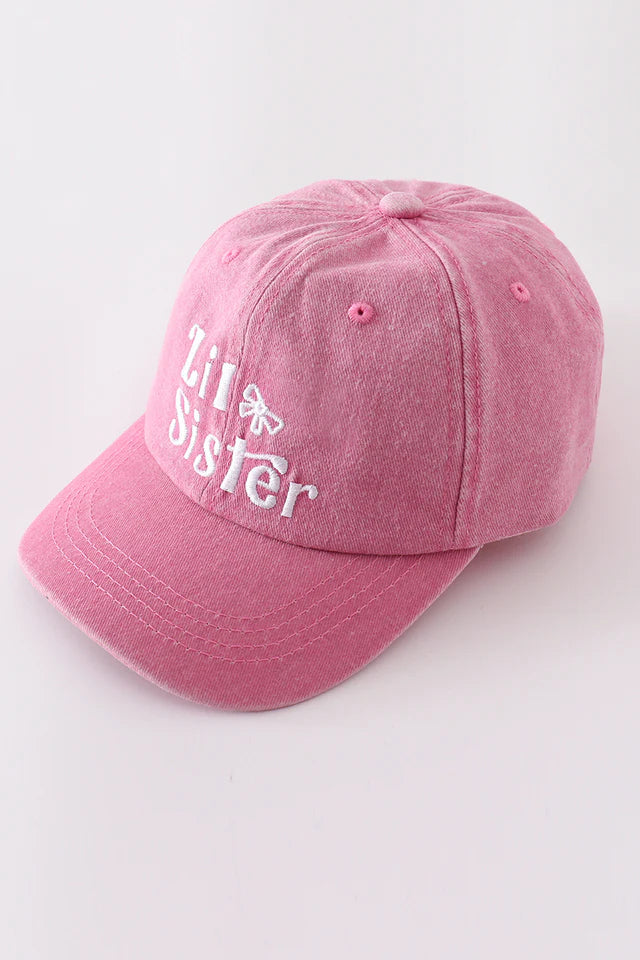 Pink Sister Embroidery Hat