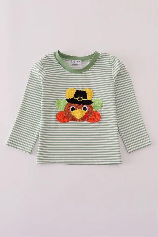 Green Striped Turkey Tee