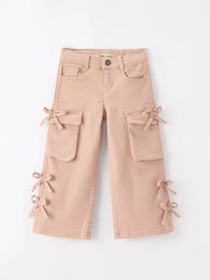 Cargo Bow Pocket Wide Leg Pants