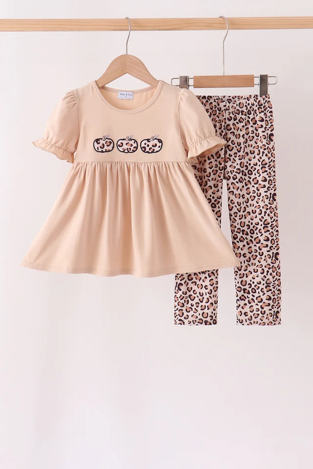 Leopard Pumpkin Legging Set