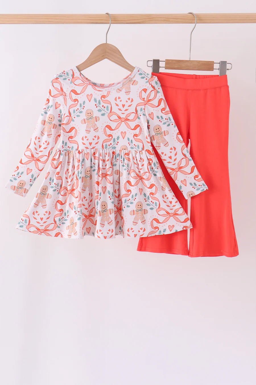 Coral Gingerbread Bamboo Pant Set