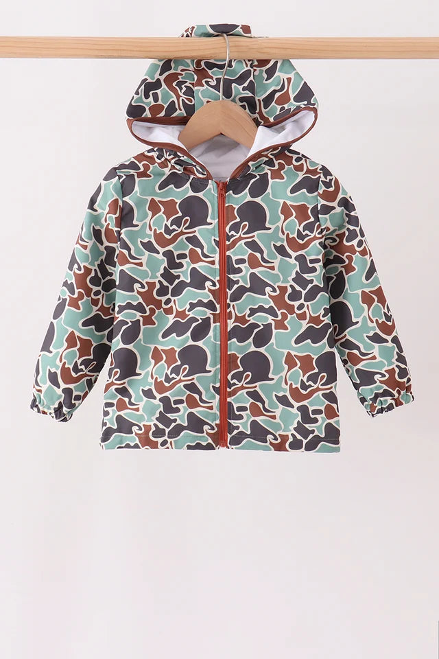 Green Camo Raincoat