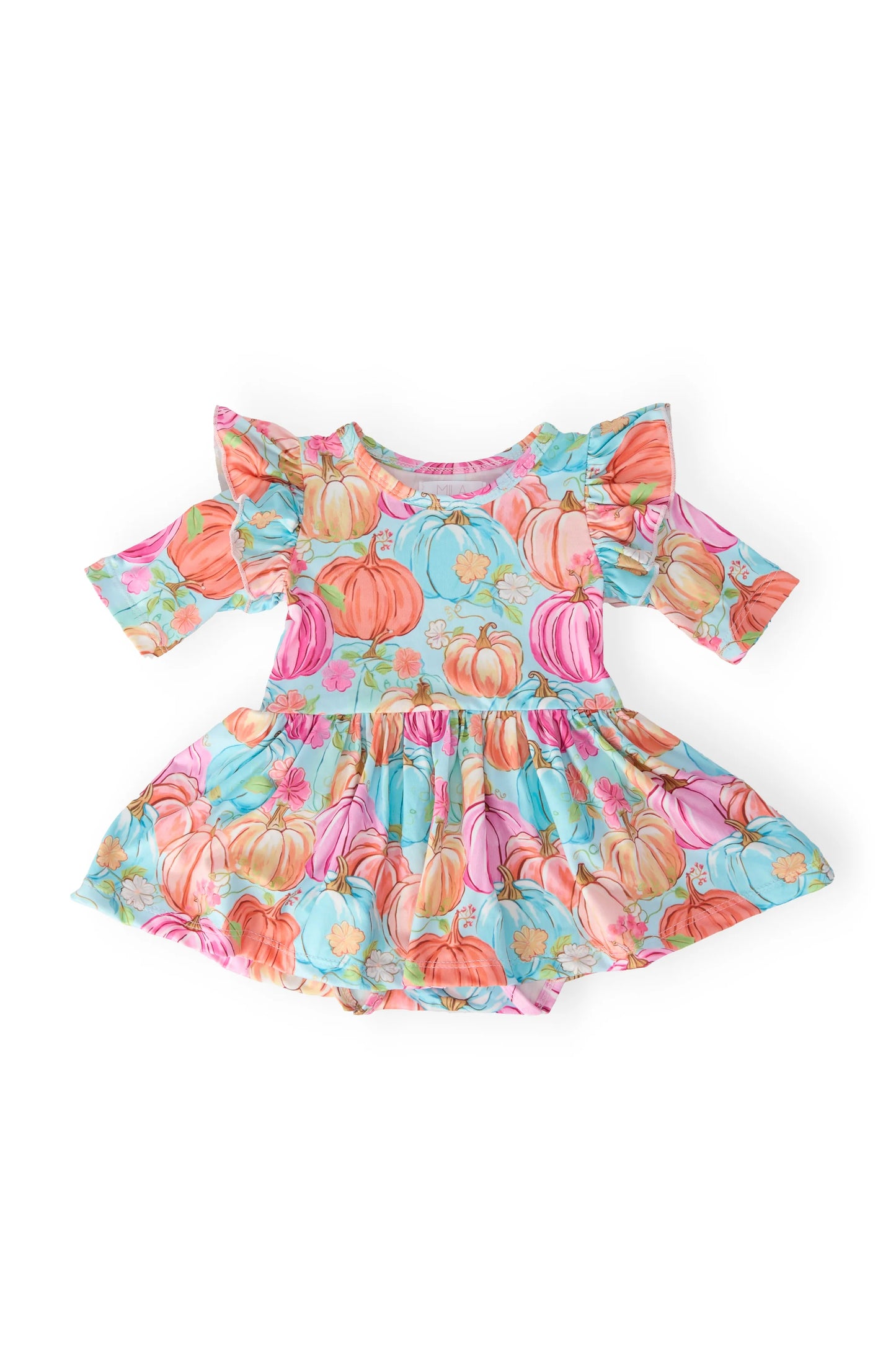 MR Preppy Pumpkins 3/4 Sleeve Twirl Bodysuit