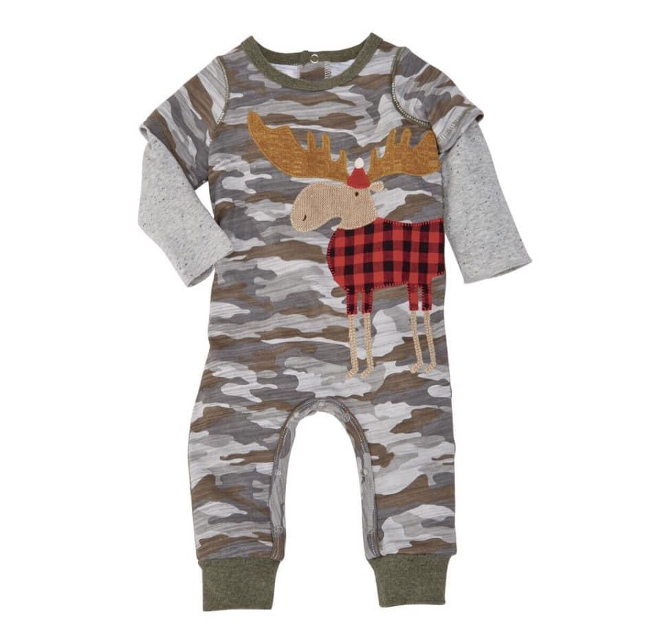 Mudpie Camo Moose One Piece