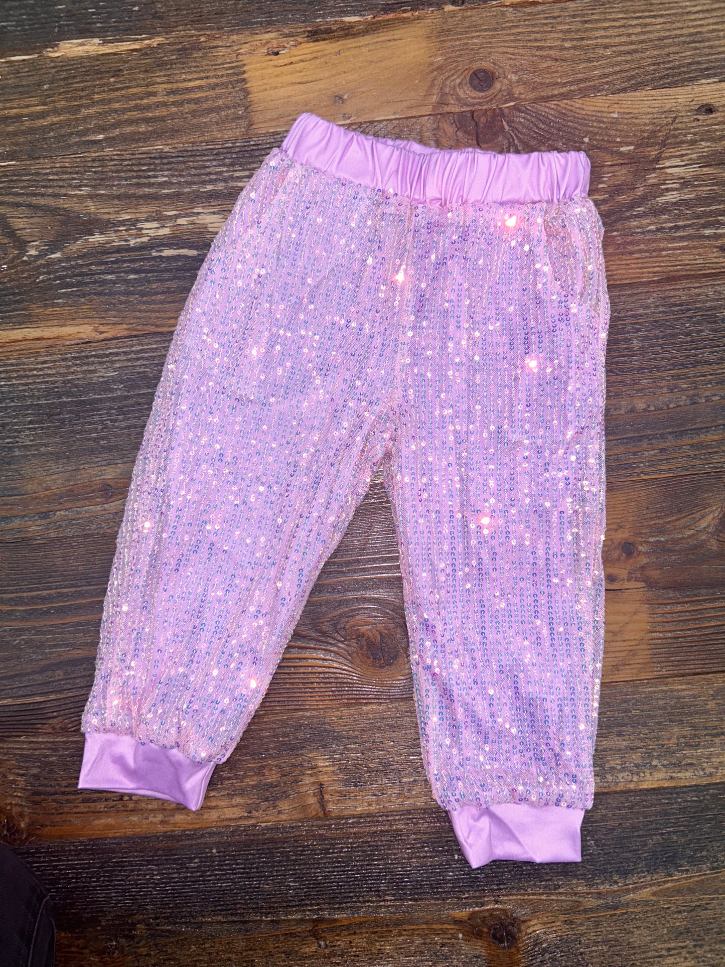 Lilac Sequin Joggers