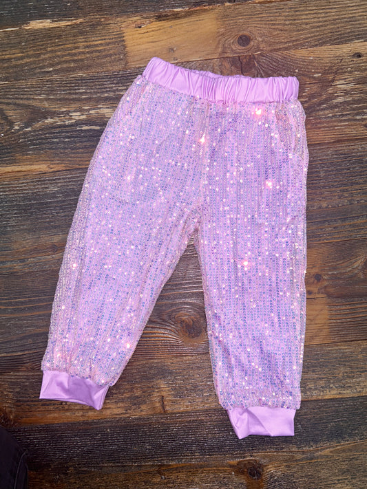 Lilac Sequin Joggers