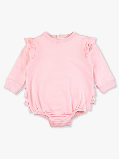 RuffleButts Sweatshirt Bubble Romper