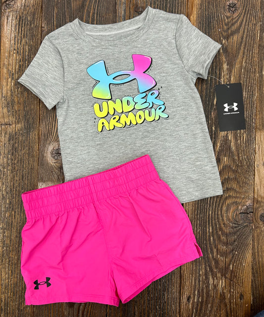 Under Armour Pink Bubbly Short Set