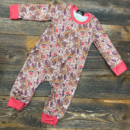 Camo Reindeer Romper
