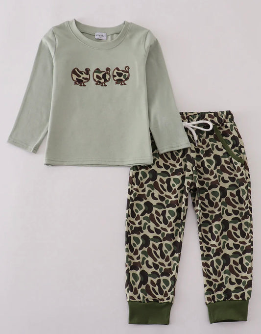 Sage Camo Turkey Pant Set