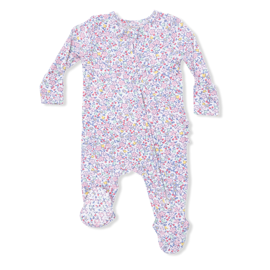 Angel Dear Elizabeth’s Garden 2 Way Ruffle Back Zipper Footie